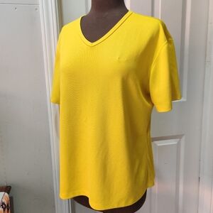 Nike V-Neck Regular Fit Tee Shirt T-Shirt Womens Yellow L